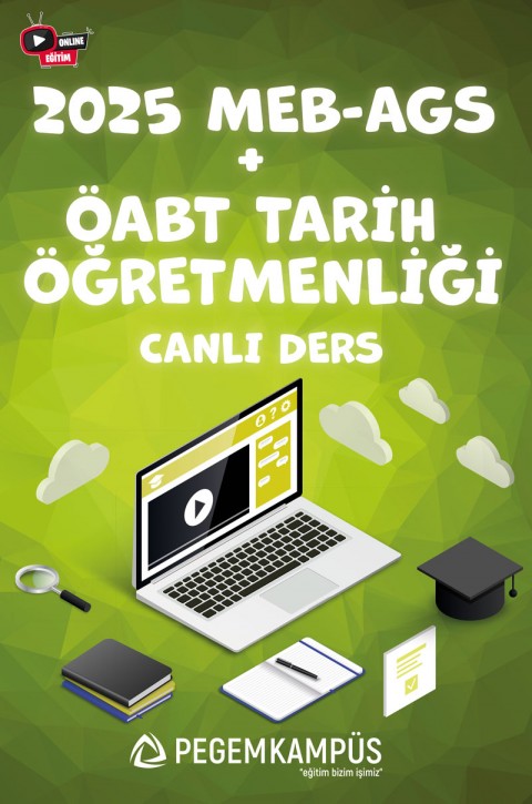 2026 MEB-AGS + ÖABT Tarih Öğretmenliği Canlı Dersler + Ders İzleme Defteri + Soru Bankası