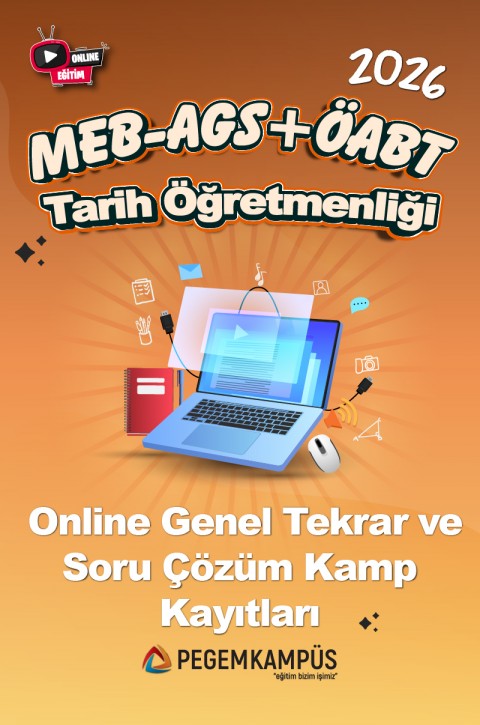 2026 MEB-AGS + ÖABT Tarih Öğretmenliği Online Genel Tekrar ve Soru Çözüm Kamp Kayıtları