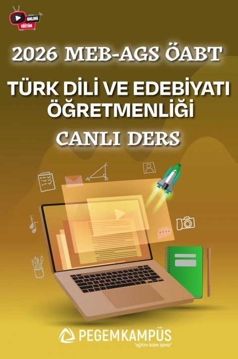 2026 MEB-AGS ÖABT Türk Dili ve Edebiyatı Öğretmenliği Canlı Ders + Ders İzleme Defteri + Soru Bankas