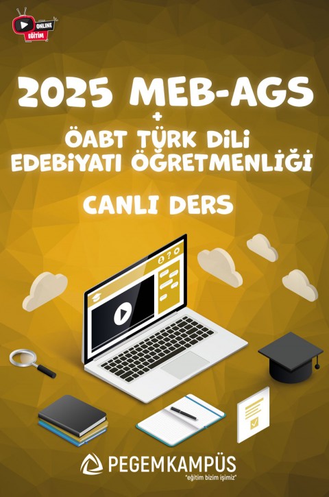 2026 MEB-AGS + ÖABT Türk Dili ve Edebiyatı Öğretmenliği Canlı Dersler + Ders İzleme Defteri + Soru Bankası
