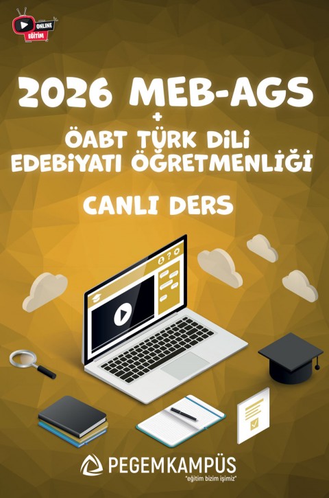 2026 MEB-AGS + ÖABT Türk Dili ve Edebiyatı Öğretmenliği Canlı Dersler + Ders İzleme Defteri + Soru Bankası