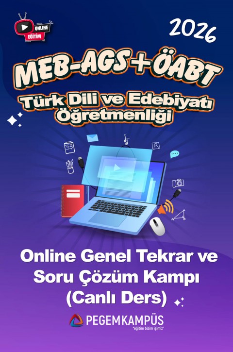 2026 MEB-AGS + ÖABT Türk Dili ve Edebiyatı Öğretmenliği Online Genel Tekrar ve Soru Çözüm Kampı (Canlı Ders)