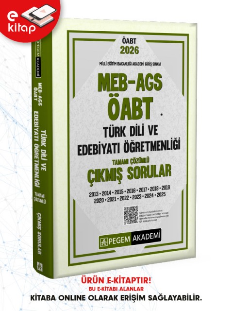 2026 MEB-AGS ÖABT Türk Dili ve Edebiyatı Öğretmenliği Tamamı Çözümlü Çıkmış Sorular (e-kitap)