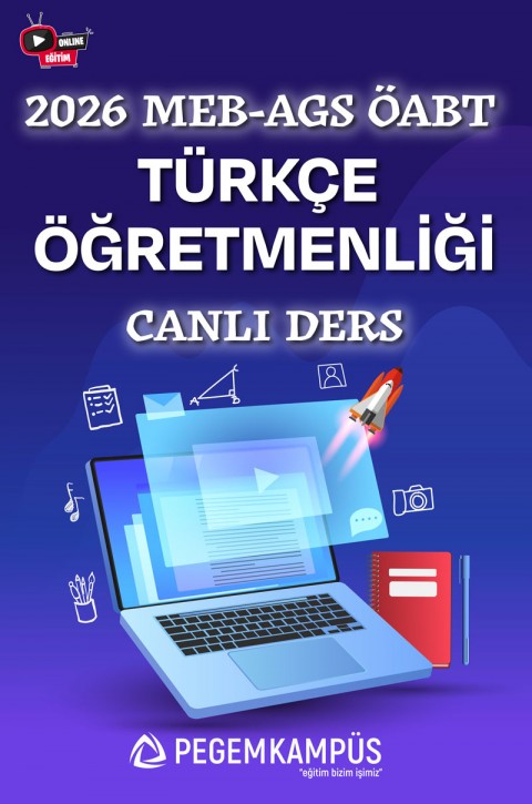 2026 MEB-AGS ÖABT Türkçe Öğretmenliği Canlı Ders + Ders İzleme Defteri + Soru Bankası