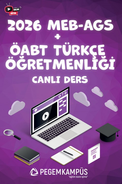 2026 MEB-AGS + ÖABT Türkçe Öğretmenliği Canlı Dersler + Ders İzleme Defteri + Soru Bankası