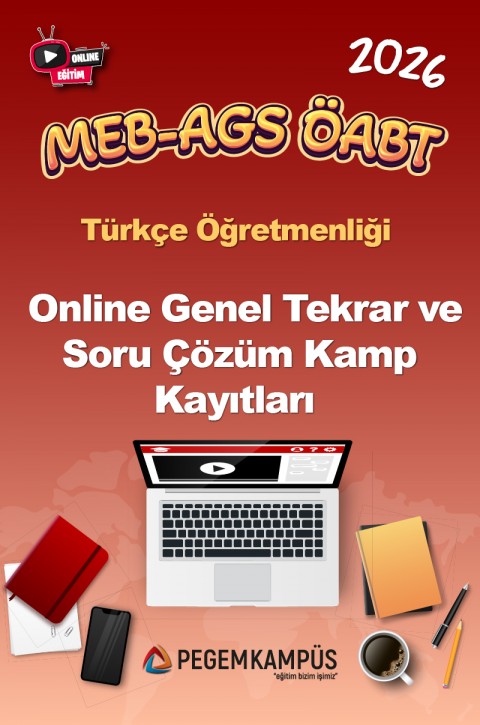2026 MEB-AGS ÖABT Türkçe Öğretmenliği Online Genel Tekrar ve Soru Çözüm Kamp Kayıtları