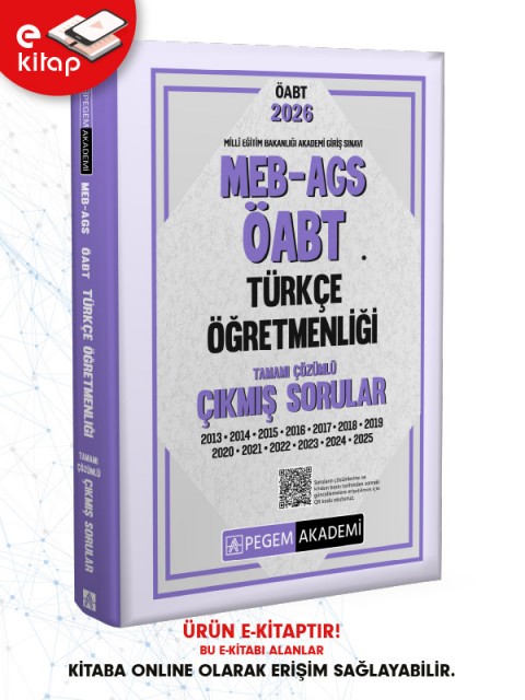 2026 MEB-AGS ÖABT Türkçe Öğretmenliği Tamamı Çözümü Çıkmış Sorular (e-kitap)