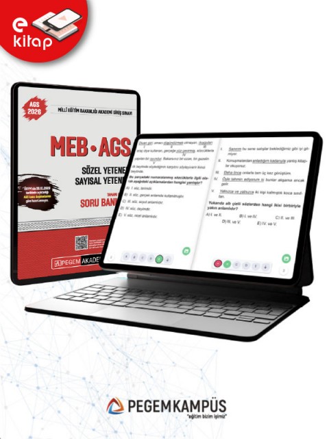2026 MEB-AGS Sözel Yetenek-Sayısal Yetenek Tamamı Çözümlü E-Soru Bankası