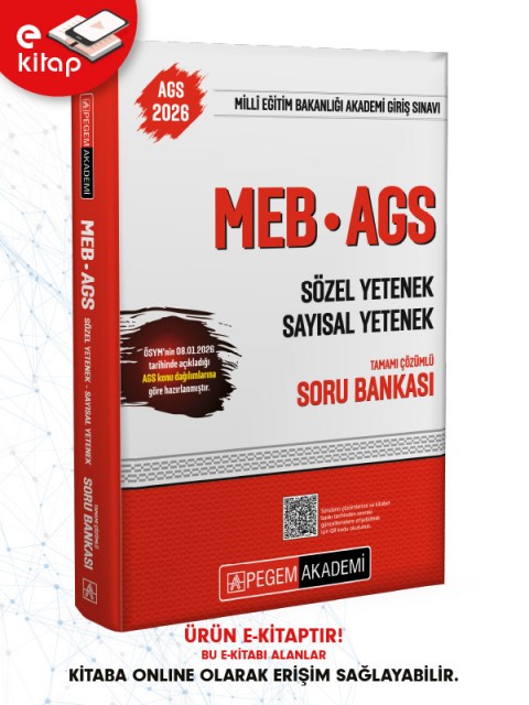 2026 MEB-AGS Sözel Yetenek-Sayısal Yetenek Tamamı Çözümlü E-Soru Bankası