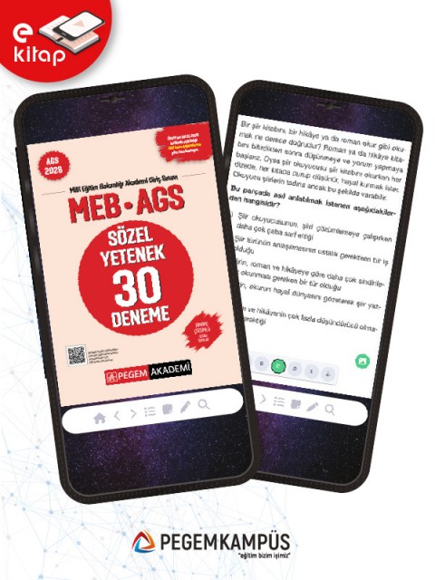 2026 MEB-AGS Sözel Yetenek Tamamı Çözümlü 30 Deneme E-Kitap
