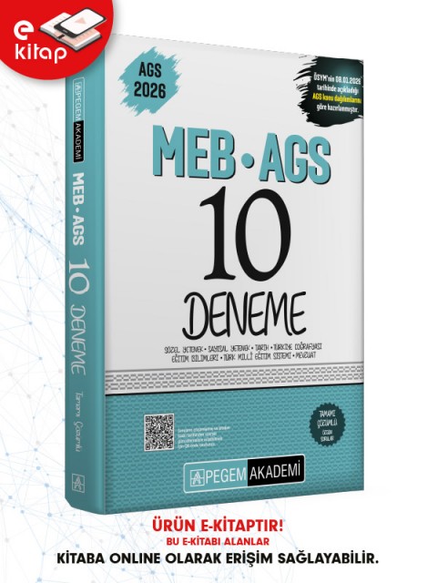 2026 MEB-AGS Tamamı Çözümlü 10 Deneme E-Kitap