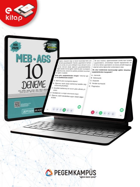 2026 MEB-AGS Tamamı Çözümlü 10 Deneme E-Kitap
