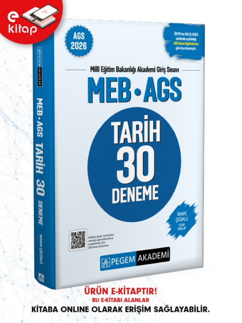 2026 MEB-AGS Tarih Tamamı Çözümlü 30 Deneme E-Kitap