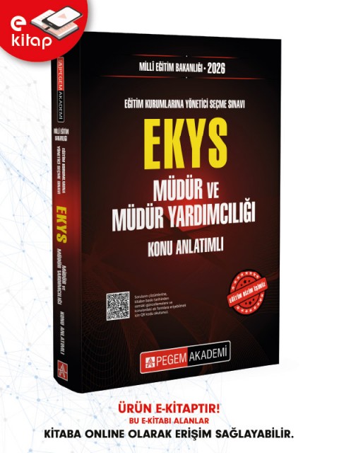2026 Millî Eğitim Bakanlığı Eğitim Kurumlarına Yönetici Seçme Sınavı (EKYS) Müdür ve Müdür Yardımcılığı Konu Anlatımlı E-Kitap