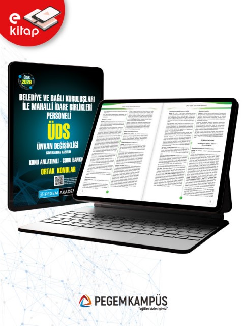 2026 ÜDS Belediye ve Bağlı Kuruluşları İle Mahalli İdare Birlikleri Personeli ÜDS Sınavlarına Hazırlık Konu Anlatımlı Soru Bankası ORTAK KONULAR E-Kitap