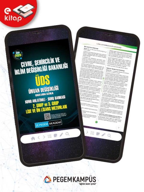 2026 ÜDS Çevre Şehircilik ve İklim Değişikliği Bakanlığı ÜDS Ünvan Değişikliği Sınavlarına Hazırlık Konu Anlatımlı Soru Bankası E-Kitap - 2. Grup ve 3. Grup ÖN LİSANS MEZUNLARI