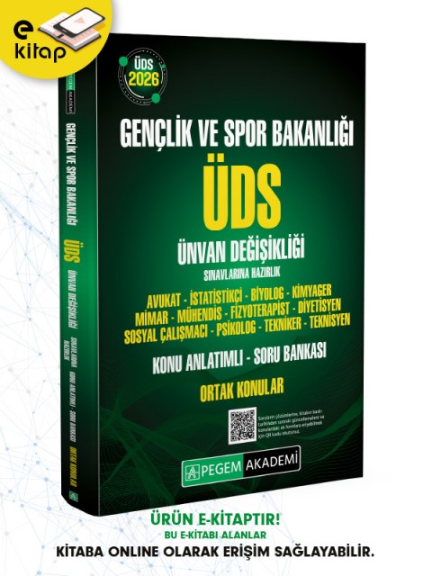 2026 ÜDS Gençlik ve Spor Bakanlığı Ünvan Değişikliği Sınavlarına Hazırlık Konu Anlatımlı Soru Bankası ORTAK KONULAR E-Kitap
