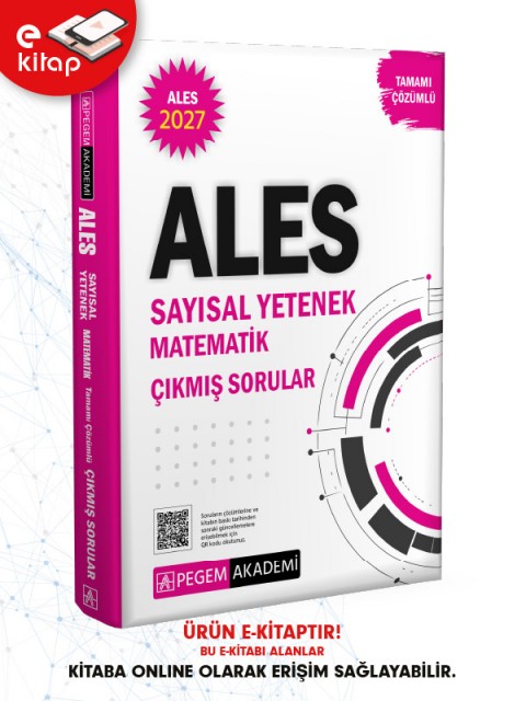2027 ALES Sayısal Yetenek Matematik Tamamı Çözümlü Çıkmış Sorular E-Kitap
