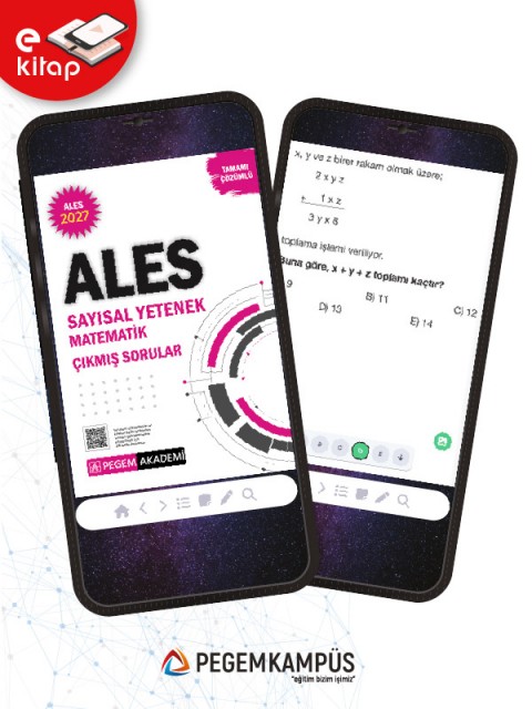 2027 ALES Sayısal Yetenek Matematik Tamamı Çözümlü Çıkmış Sorular E-Kitap