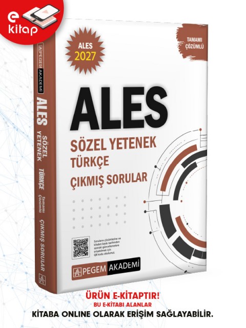 2027 ALES Sözel Yetenek Türkçe Tamamı Çözümlü Çıkmış Sorular E-Kitap