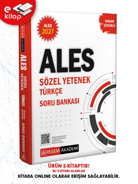 2027 ALES Sözel Yetenek Türkçe Tamamı Çözümlü E-Soru Bankası