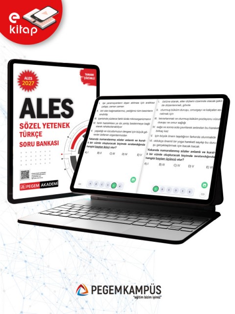 2027 ALES Sözel Yetenek Türkçe Tamamı Çözümlü E-Soru Bankası