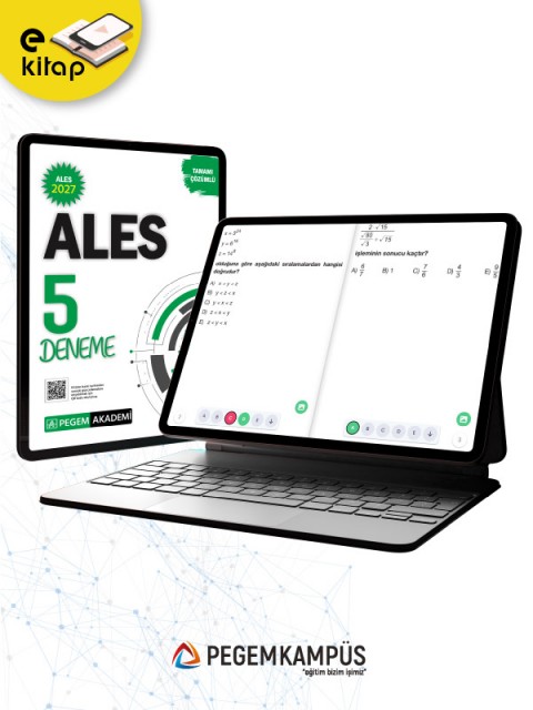 2027 ALES Tamamı Çözümlü 5 Deneme E-Kitap