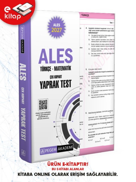 2027 ALES Türkçe-Matematik Çek Kopart Yaprak Test E-Kitap