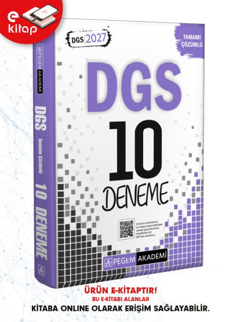 2027 DGS Tamamı Çözümlü 10 Deneme E-Kitap
