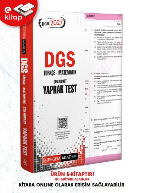 2027 DGS Türkçe-Matematik Çek Kopart Yaprak Test E-Kitap