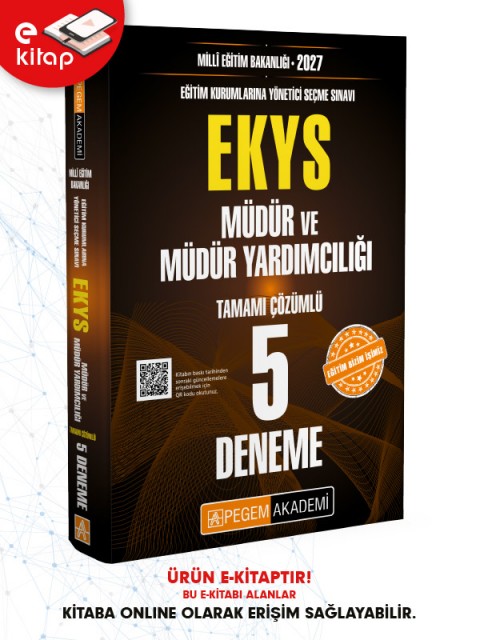 2027 EKYS MEB Müdür ve Müdür Yardımcılığı 5 Deneme E-Kitap