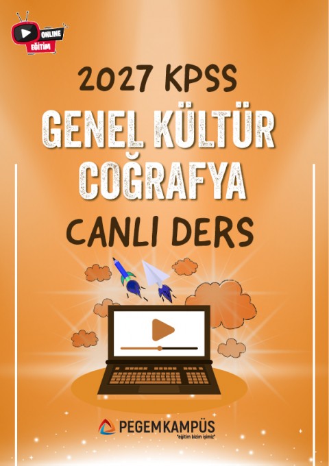 2027 KPSS Lisans Genel Kültür Coğrafya Canlı Ders + Ders İzleme Defteri + Soru Bankası