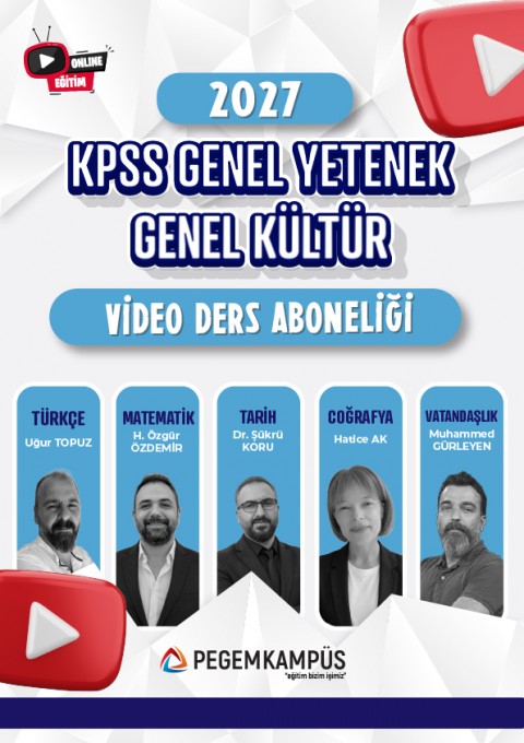 2027 KPSS Lisans Genel Yetenek Genel Kültür Video Ders Aboneliği