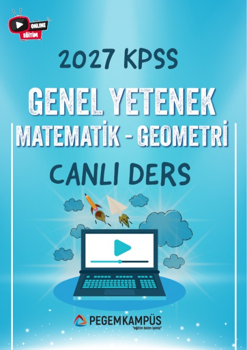 2027 KPSS Lisans Genel Yetenek Matematik-Geometri Canlı Ders + Ders İzleme Defteri + Soru Bankası