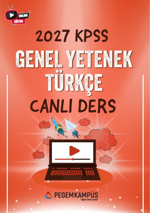 2027 KPSS Lisans Genel Yetenek Türkçe Canlı Ders + Ders İzleme Defteri + Soru Bankası