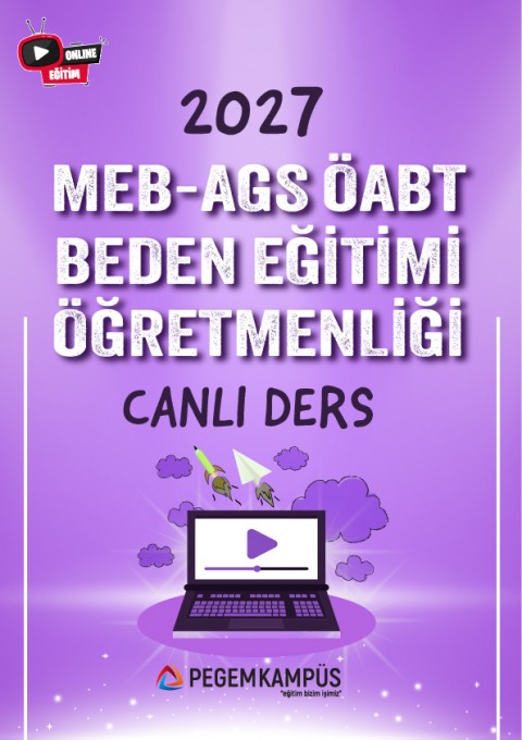 2027 MEB-AGS ÖABT Beden Eğitimi Öğretmenliği Canlı Ders + Ders İzleme Defteri + Soru Bankası