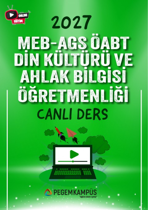 2027 MEB-AGS ÖABT Din Kültürü ve Ahlak Bilgisi Öğretmenliği Canlı Ders + Ders İzleme Defteri + Soru Bankası