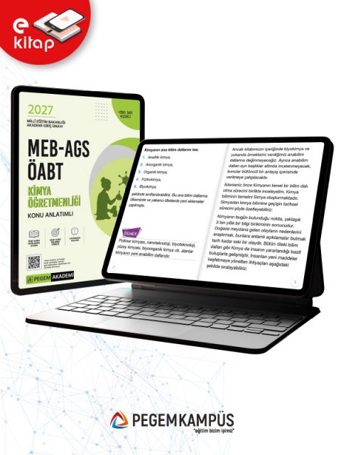 2027 MEB-AGS ÖABT Kimya Öğretmenliği Konu Anlatımlı E-Kitap