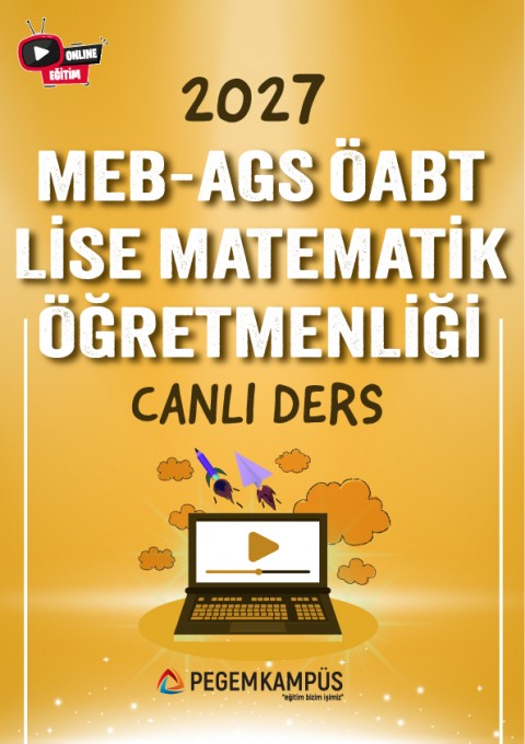 2027 MEB-AGS ÖABT Lise Matematik Öğretmenliği Canlı Ders + Ders İzleme Defteri + Soru Bankası