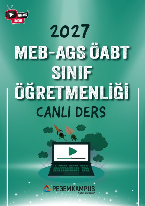 2027 MEB-AGS ÖABT Sınıf Öğretmenliği Canlı Ders + Ders İzleme Defteri + Soru Bankası