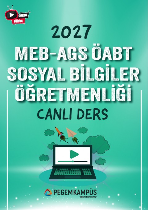 2027 MEB-AGS ÖABT Sosyal Bilgiler Öğretmenliği Canlı Ders + Ders İzleme Defteri + Soru Bankası