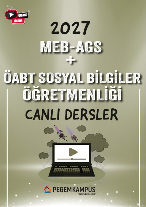 2027 MEB-AGS + ÖABT Sosyal Bilgiler Öğretmenliği Canlı Dersler + Ders İzleme Defteri + Soru Bankası