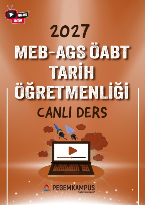 2027 MEB-AGS ÖABT Tarih Öğretmenliği Canlı Ders + Ders İzleme Defteri + Soru Bankası