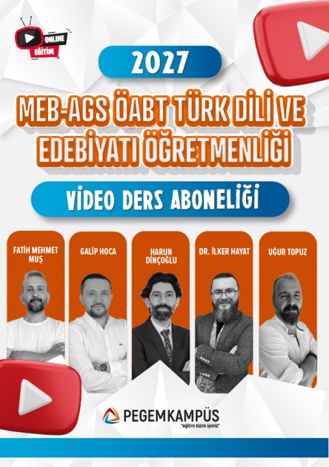 2027 MEB-AGS ÖABT Türk Dili ve Edebiyatı Öğretmenliği Video Ders Aboneliği