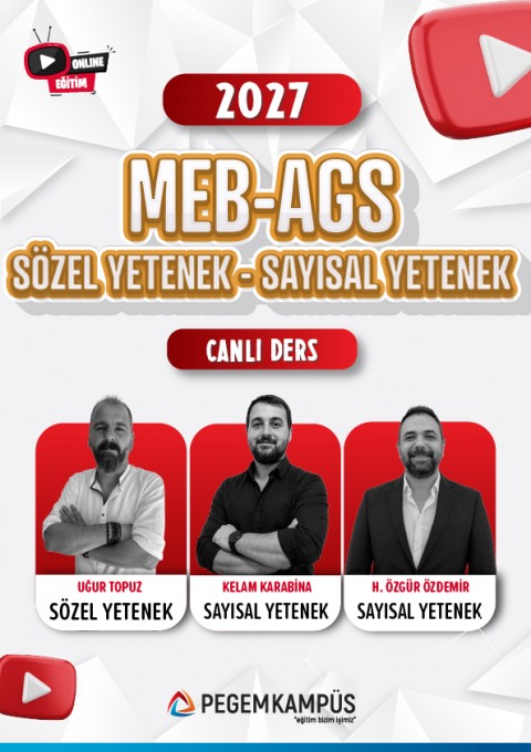 2027 MEB-AGS Sözel Yetenek-Sayısal Yetenek Canlı Ders