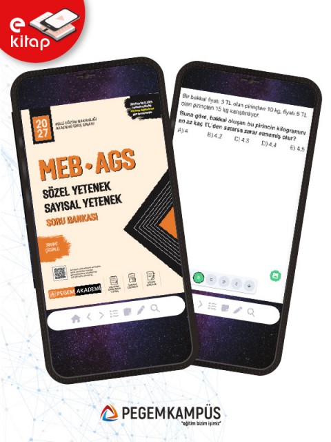 2027 MEB-AGS Sözel Yetenek-Sayısal Yetenek Tamamı Çözümlü E-Soru Bankası