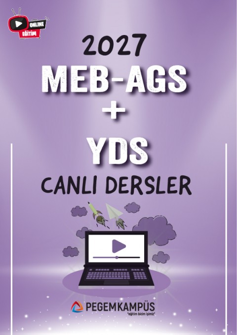 2027 MEB-AGS + YDS Canlı Dersler + Ders İzleme Defteri + Soru Bankası