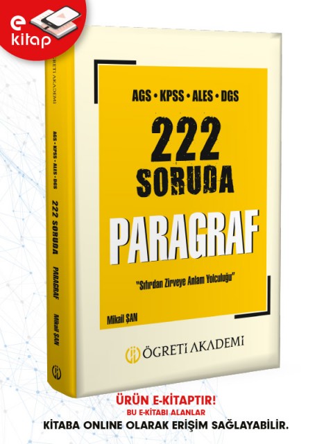 AGS-KPSS-ALES-DGS 222 Soruda Paragraf E-Kitap