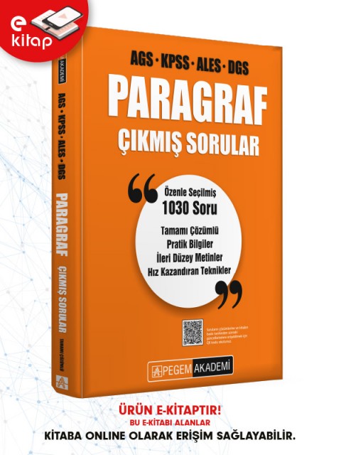 AGS-KPSS-ALES-DGS Paragraf Tamamı Çözümlü Çıkmış Sorular E-Kitap