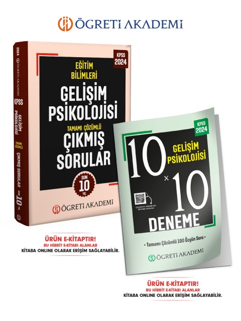 E-KİTAP 2024 Eğitim Bilimleri Gelişim Psikolojisi Deneme + Çıkmış Sorular Seti (2.Kitap)